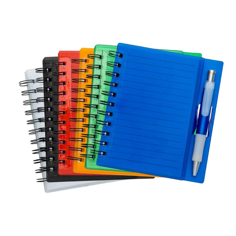 Caderno Plástico com Caneta