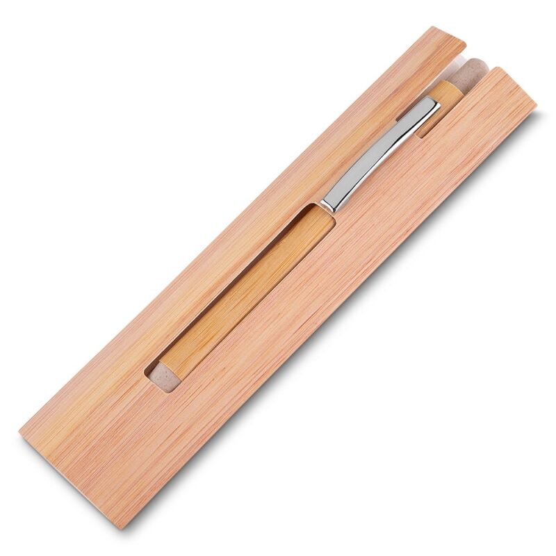 Caneta Ecologica de Bambu com Estojo