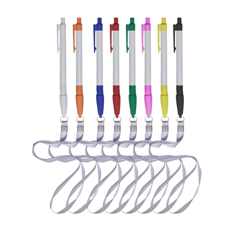 Caneta Plastica com Cordao