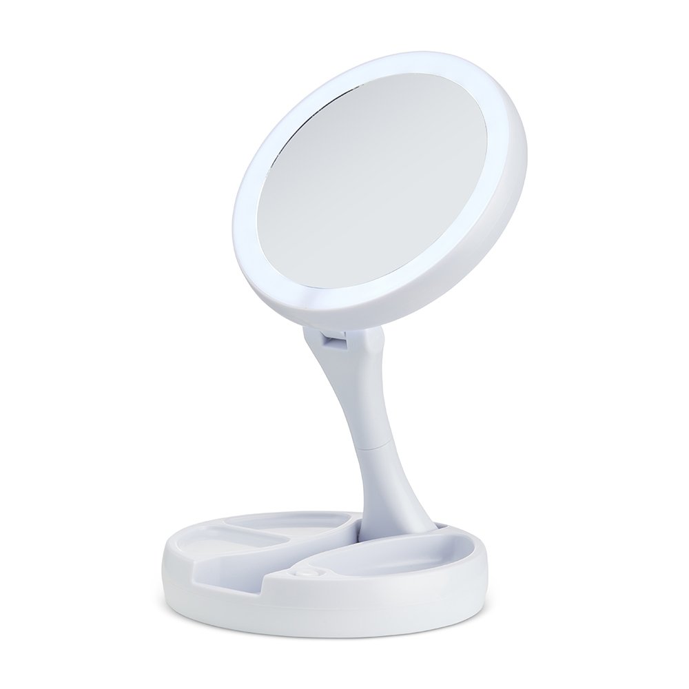 Espelho Dobrável com LED Recarregável
