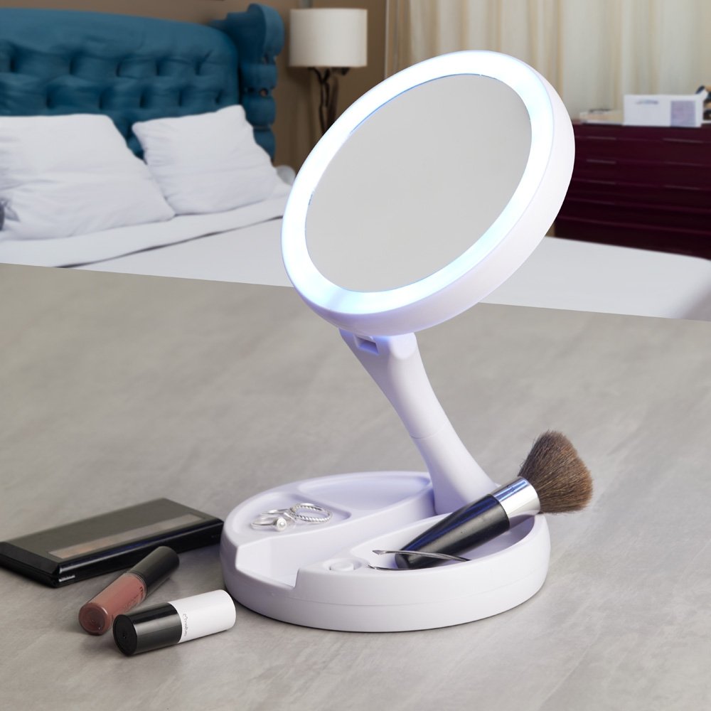 Espelho Dobrável com LED Recarregável - Imagem 6