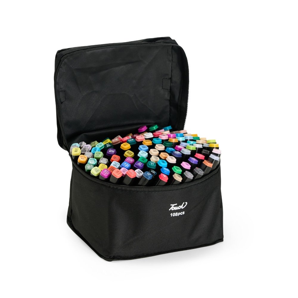 Kit Canetas Marcadoras Pontas Duplas 108 Cores - Imagem 8