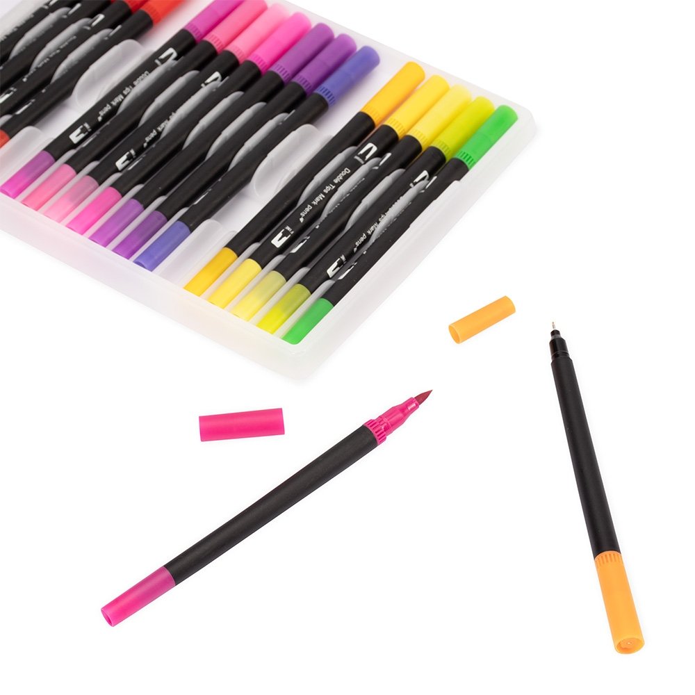 Kit Canetinhas Ponta Dupla 24 Cores - Imagem 2