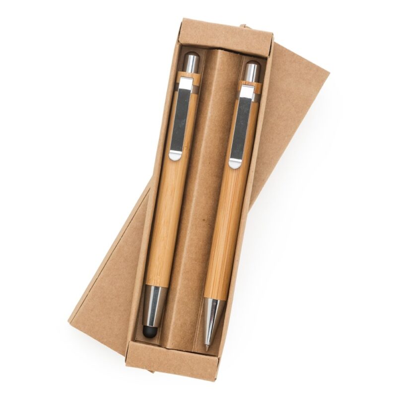 Kit Ecologico Caneta e Lapiseira Bambu