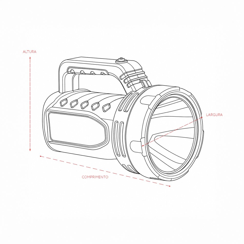 Lanterna Plastica Recarregavel - Imagem 8